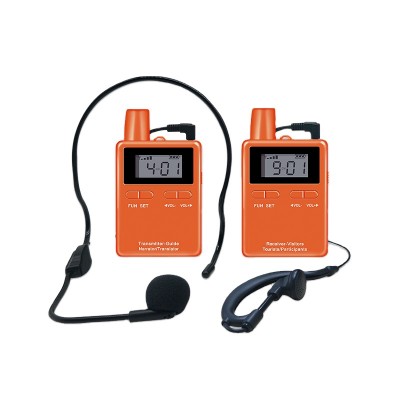 Digital Tour Guide System Wireless Audio Transmitter Receiver System with 52 Slots Waterproof Bag